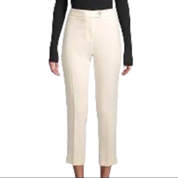 Vintage 90’s Focus 2000 Trousers Pants  Ivory Cream straight size 4P - Picture 1 of 11
